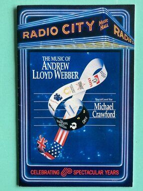 MICHAEL CRAWFORD Playbill THE MUSIC OF ANDREW LLOYD WEBBER RADIO CITY MUSIC HALL